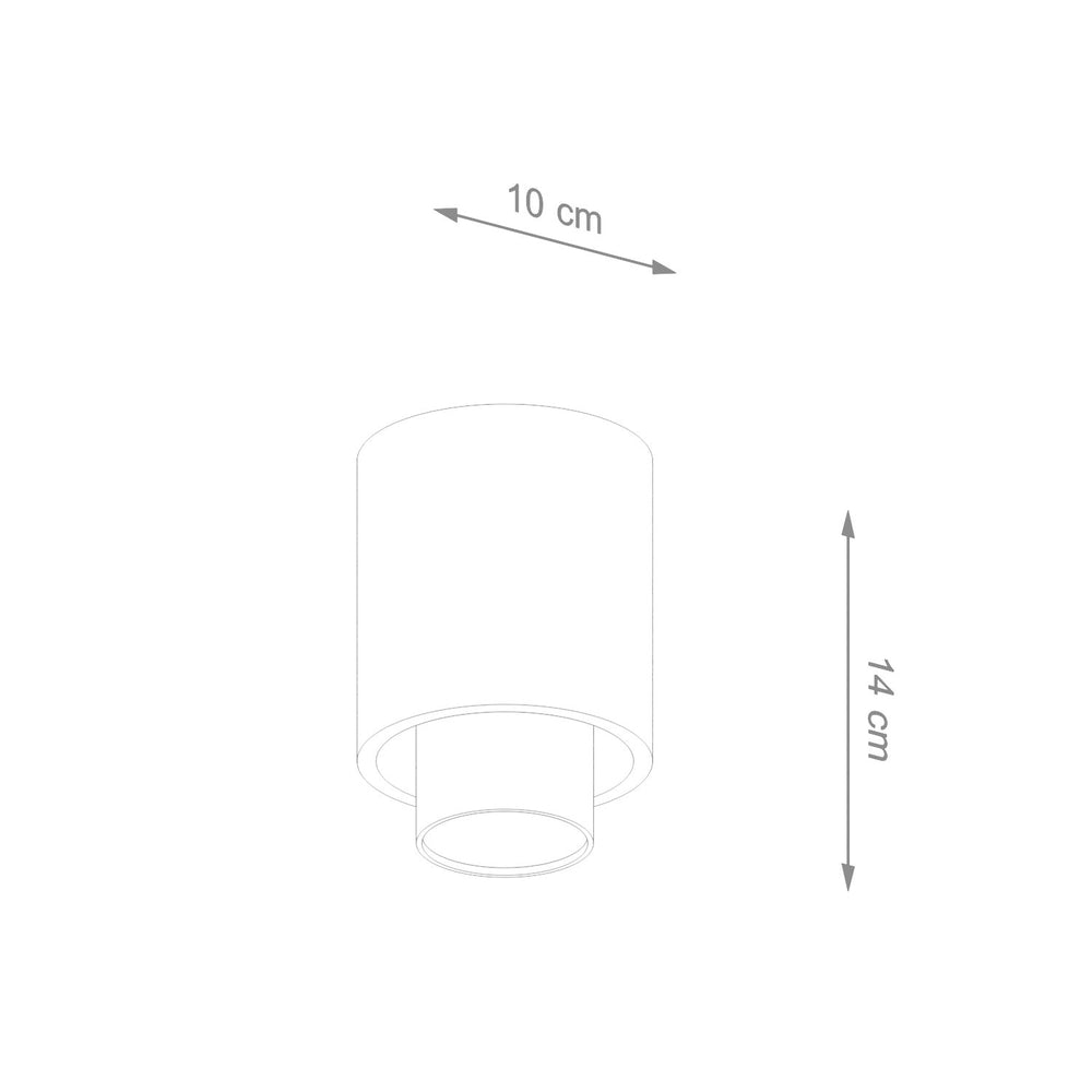 LED plafondspot zwart nesi with GU10 fitting - sollux lighting