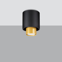 LED plafondspot zwart nesi with GU10 fitting - sollux lighting