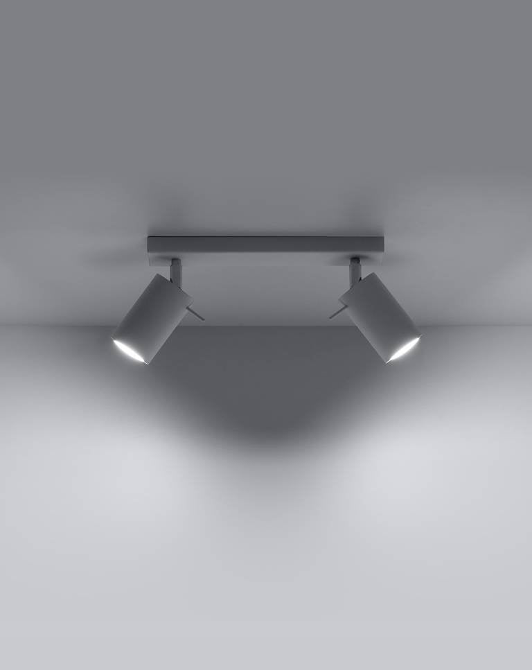 Sollux Lighting LED plafondspot with 2 GU10 fittings - white aluminum