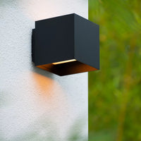 Lucide LED-Außenwandleuchte Exeter Schwarz E27 IP54 220V 50W flimmerfrei