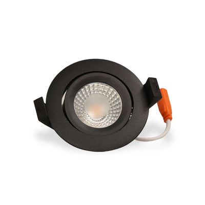 LCB LED Einbaustrahler 85mm Schwarz IP65 5W 420 Lumen 6000K Kaltweiß dimmbar 230V Badezimmerleuchte