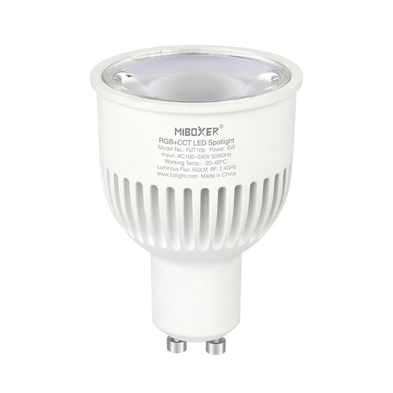 Led-Spot GU10 6W 550 Lumen RGB+CCT MIBOXER dimmbares Licht