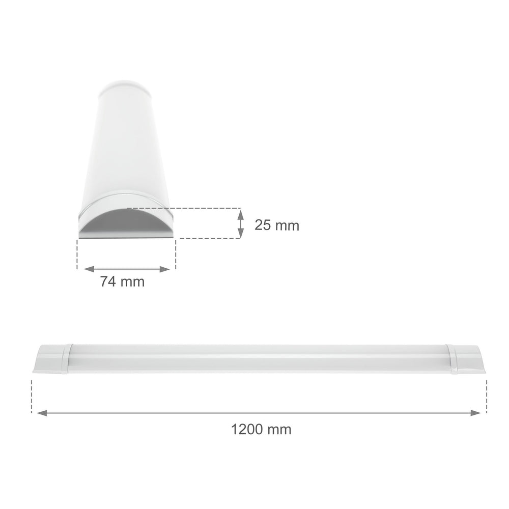 Spectrum LED-Lichtleiste 120cm 32W 3000K Warmweiß 4000 Lumen IP20 Decken- oder Pendelmontage Weiß
