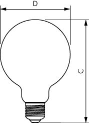 Philips LED Lampe 5,9W E27 G93 Klar dimmbar WarmGlow 2200K-2700K 806 Lumen 90CRI 300°