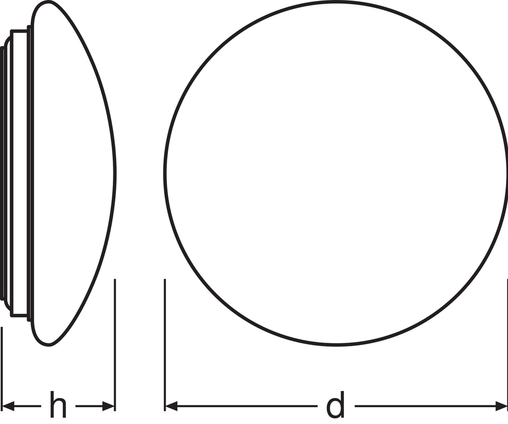 LED Aufbauleuchte Rund 350mm Weiß 18W 1440 Lumen 3000K IP44