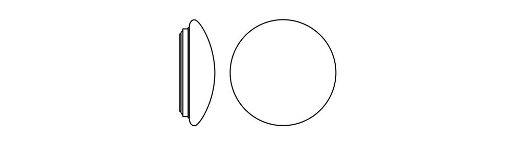 LED-Bulkhead-Aufbauleuchte rund Ø400 Weiß 24W 1920 Lumen 3000K IP44 für Innen- und Außenbeleuchtung