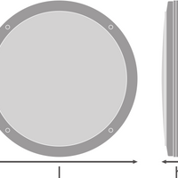 LED Bulkhead Surface Light 300mm White, 15W 1400 lumens, 4000K Cool White, IP65