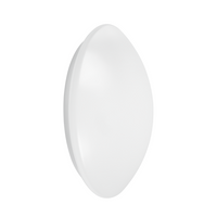 LED Decken- und Wandleuchte IP44 Bulkhead 13W 920 Lumen 3000K Warmweiß Ø250mm Weiß IK03