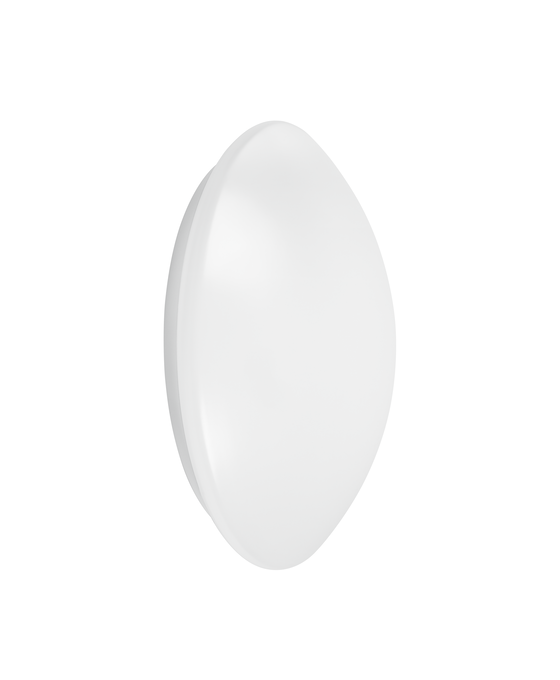 LED Decken- und Wandleuchte IP44 Bulkhead 13W 920 Lumen 3000K Warmweiß Ø250mm Weiß IK03