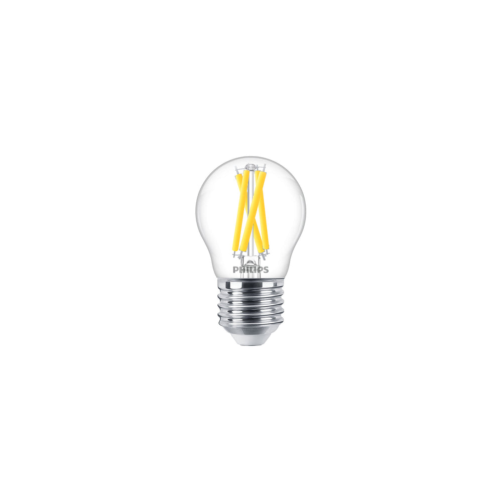 Philips MAS LEDLuster 3.5W E27 klar P45 dimmbare LED Lampe 2200-2700K 470 Lumen 90CRI Warm Glow