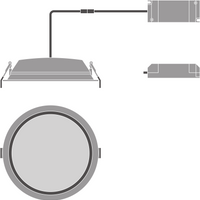 LED Downlight Alu DN200 25W 2250 Lumen 3000K Warmweiß 215mm IP44