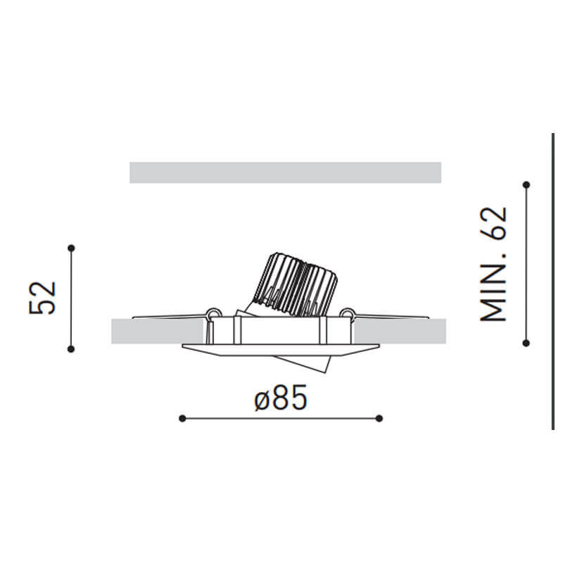 LCB LED Einbaustrahler 10.5W 3000K warmweiß IP20 Philips Chip CE RoHS 220-240V 5 Jahre Garantie
