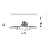 LCB LED Einbaustrahler 10.5W 3000K 220-240V IP20 Philips Chip CRI 80 CE RoHS
