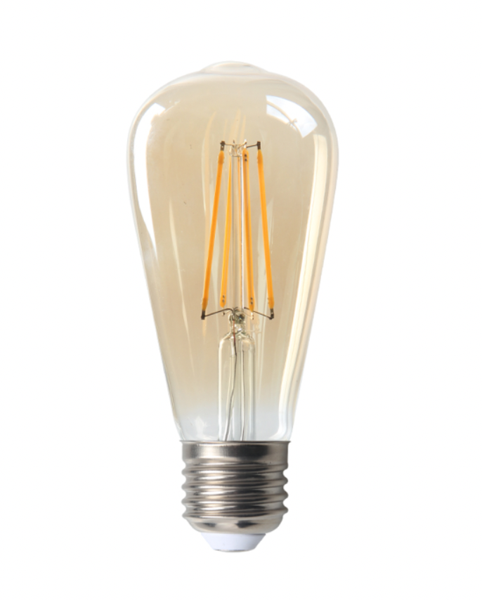 LCB LED filament lamp E27 ST64 4W dimmable 2200K extra warm white replacement for 40W with Philips chip