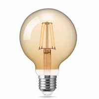 LCB LED filament bulb E27 G125 4W 2200K extra warm white XL Globe dimmable replacement for 40W