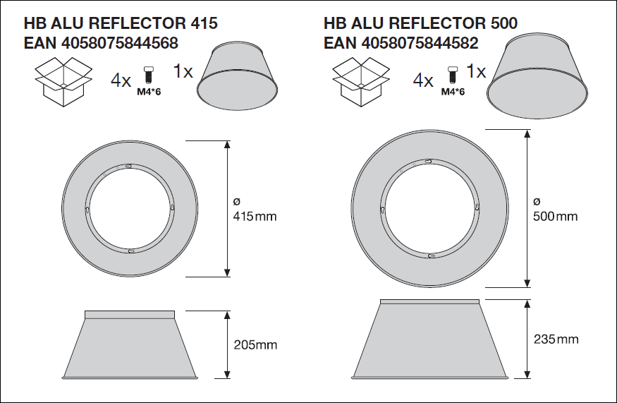 LED Highbay Gen 5 Schwarz Aluminium 150W 4000K 26700 Lumen IP66 1-10V dimmbar 110D
