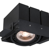 Lucide AR111 GU10 schwarze einbaufreie Einbaustrahler-Fassung ohne LED-Lampe