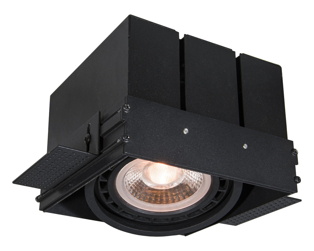 Lucide AR111 GU10 schwarze einbaufreie Einbaustrahler-Fassung ohne LED-Lampe