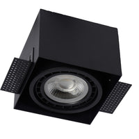 Lucide AR111 GU10 schwarze einbaufreie Einbaustrahler-Fassung ohne LED-Lampe