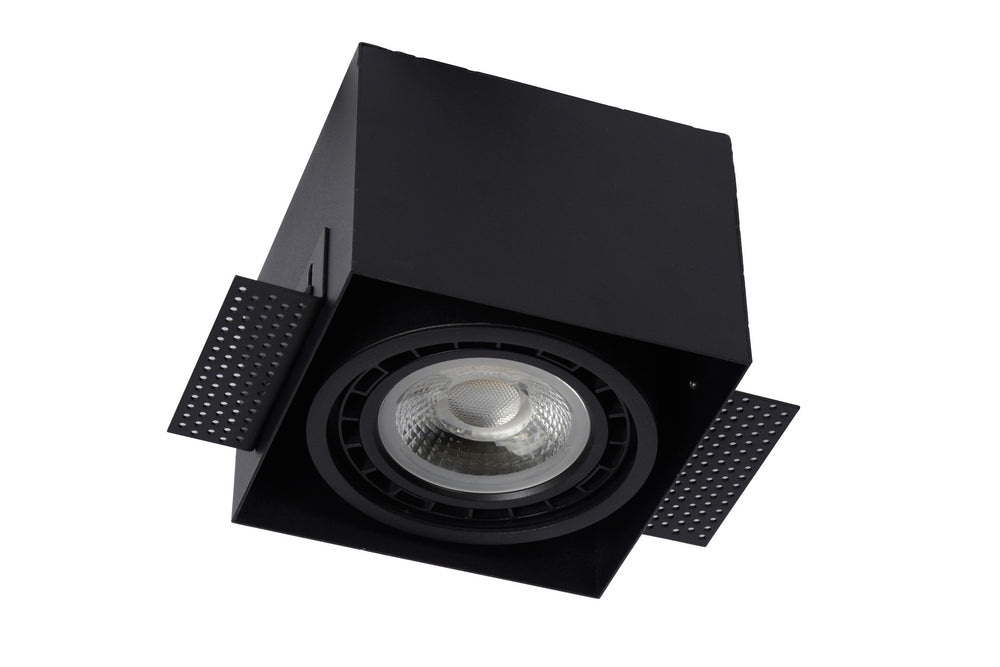 Lucide AR111 GU10 schwarze einbaufreie Einbaustrahler-Fassung ohne LED-Lampe