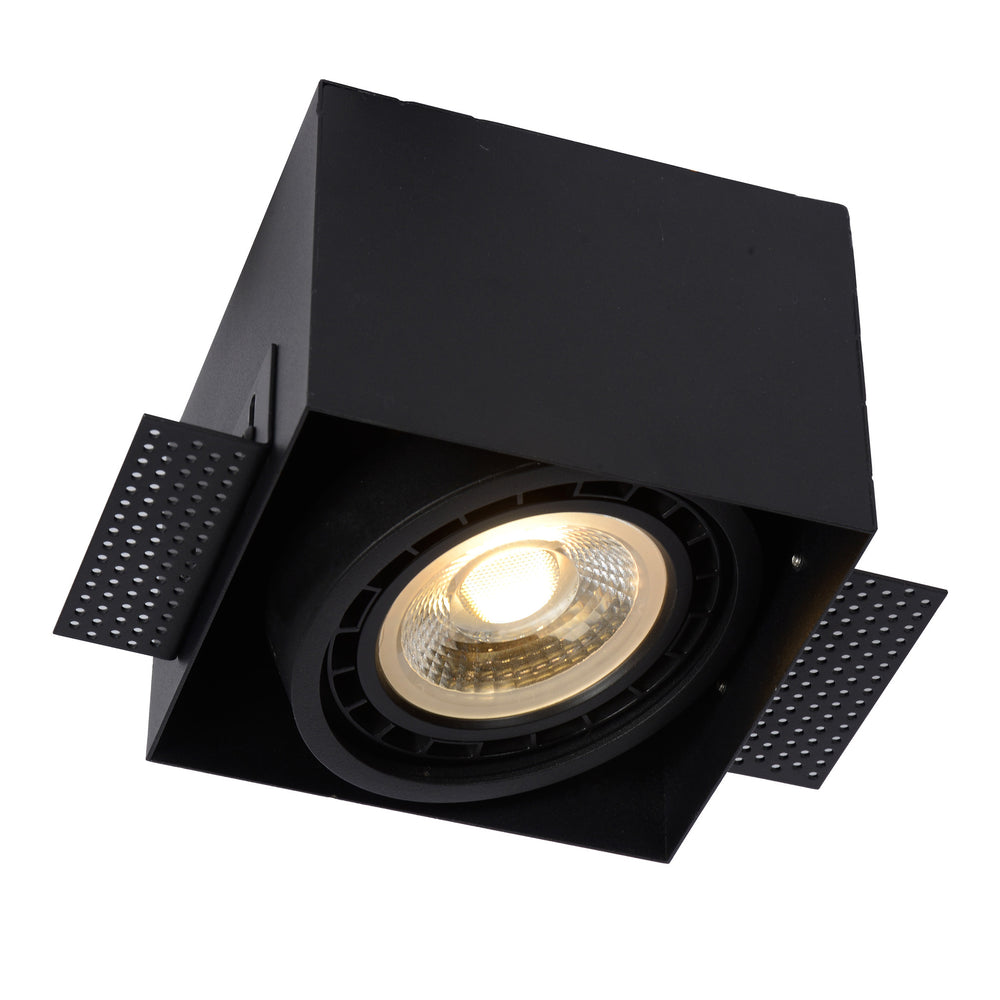 Lucide AR111 GU10 schwarze einbaufreie Einbaustrahler-Fassung ohne LED-Lampe