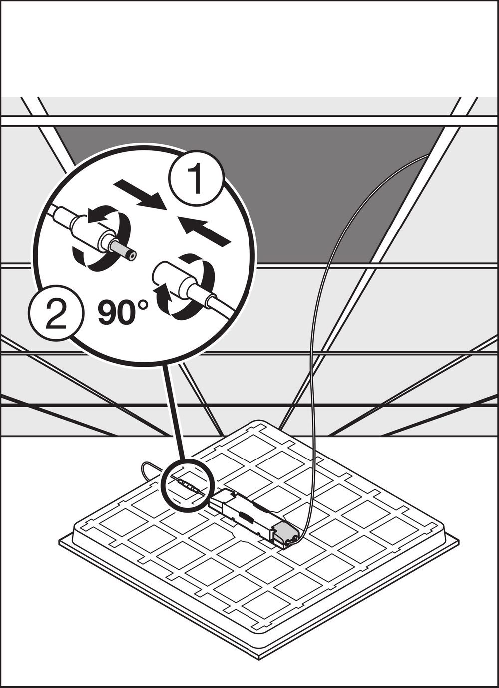 LED Panel Kompakt 33W 3630 Lumen 6500K Tageslicht 60x60cm Weiß Aluminium IP20 CRI 80 CE RoHS