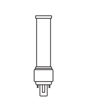LED PL-C Dulux-D D/E 6W 660 lumens 4000K Cool White G24d-1 2-Pin 230V replacement for 13W