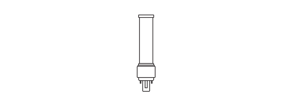 LED PL-C Dulux-D D/E 6W 660 lumens 4000K Cool White G24d-1 2-Pin 230V replacement for 13W