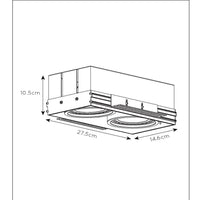 Lucide trimless Einbaustrahler 2xGU10 weiße LED-Lampe IP20