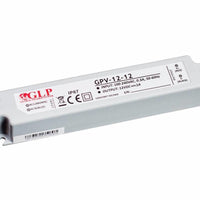 GLP LED power adapter 12V 12W 1A, IP67 waterproof driver for 12V LED lighting