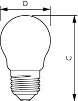 Philips CorePro LED P45 bulb E27 4.3W 2700K Warm White 470 lumens non dimmable matte glass