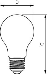 Philips MAS LEDBulb 3.4W E27 Warm Glow 2200K-2700K Clear Glass A60 Dimmable 470 lumens 90CRI