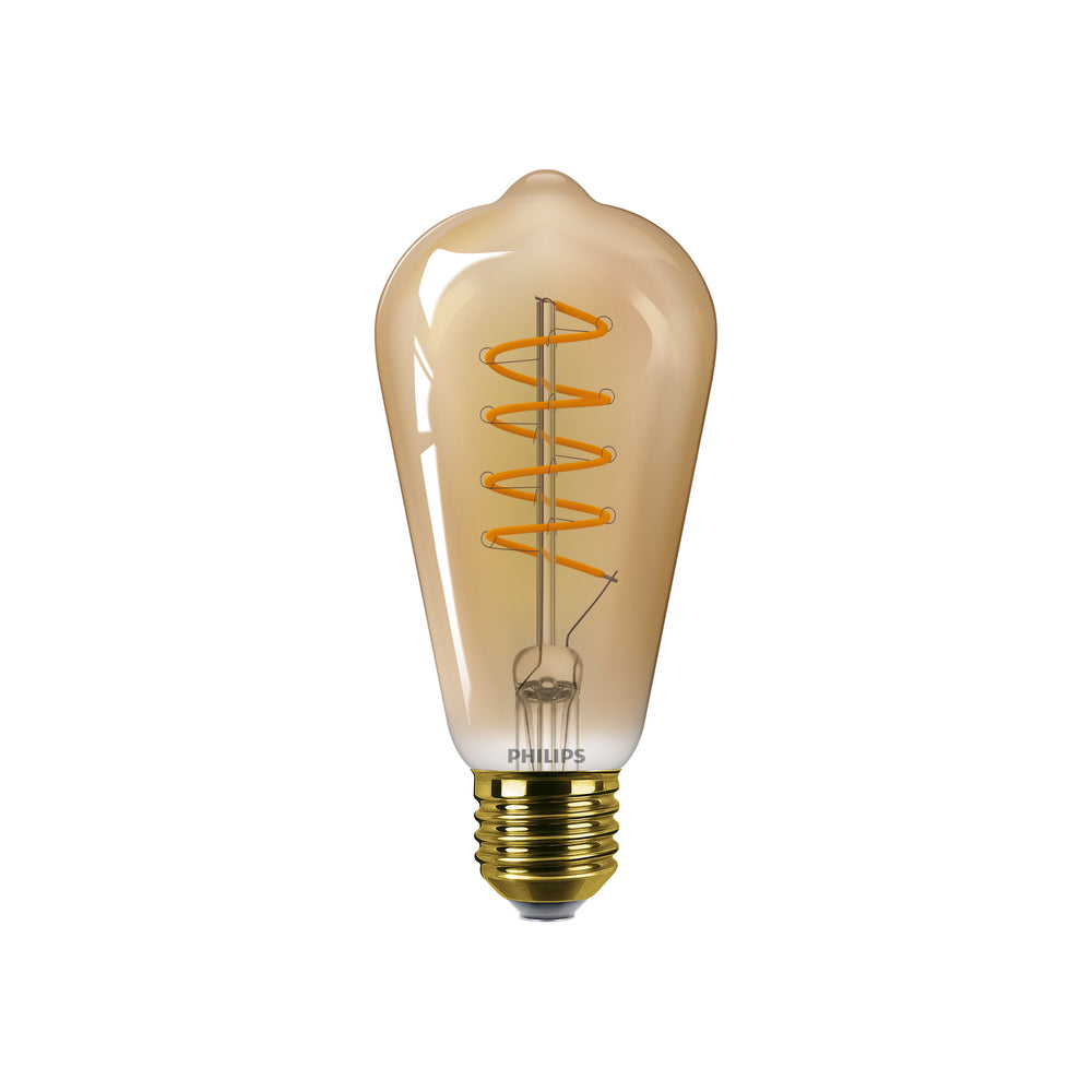 Philips MASTER Value Dekorative LED Lampe E27 ST64 4W 1800K Amberglas Dimmbar