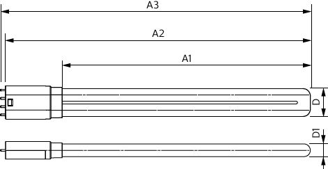 Philips CorePro LED PLL 12W 4000K 1500 lumens 2G11 Cool White frosted tube EM mains