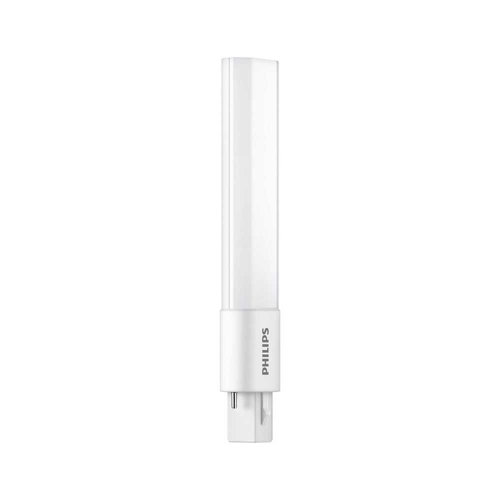 Philips CorePro LED PLS 5W G23 bulb, 3000K, 520 lumen, energy-efficient with 30000 hr lifespan, 120° beam angle