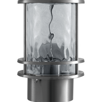 Ledvance ENDURA Classic Post Up E27 outdoor wall light, stainless steel body, clear glass diffuser, IP44