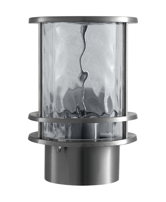 Ledvance ENDURA Classic Post Up E27 outdoor wall light, stainless steel body, clear glass diffuser, IP44