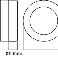 Ledvance ENDURA Style Ring LED Wand- und Deckenleuchte 13.5W 3000K 480 Lumen Dunkelgrau IP44 IK07