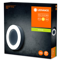 Ledvance ENDURA Style Ring LED Wand- und Deckenleuchte 13.5W 3000K 480 Lumen Dunkelgrau IP44 IK07