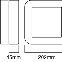 Ledvance ENDURA Style Square LED Wall Light 13.5W 3000K 220-240V IP44 IK07 White Outdoor Surface Mount