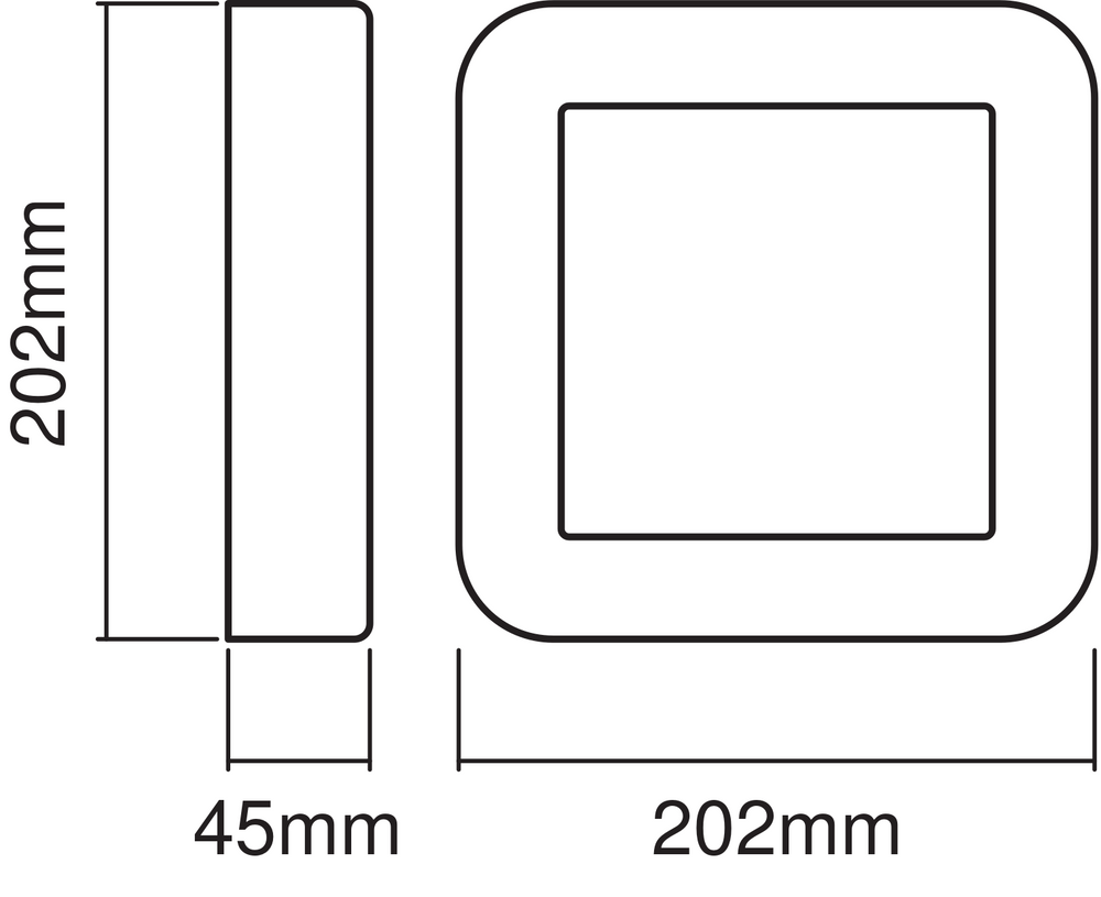 Ledvance ENDURA Style Square LED Wall Light 13.5W 3000K 220-240V IP44 IK07 White Outdoor Surface Mount