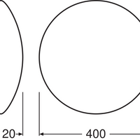 Ledvance LED Bulkhead 24W 1920 Lumen 4000K Kaltweiß Ø400 IP44 Weißes Gehäuse