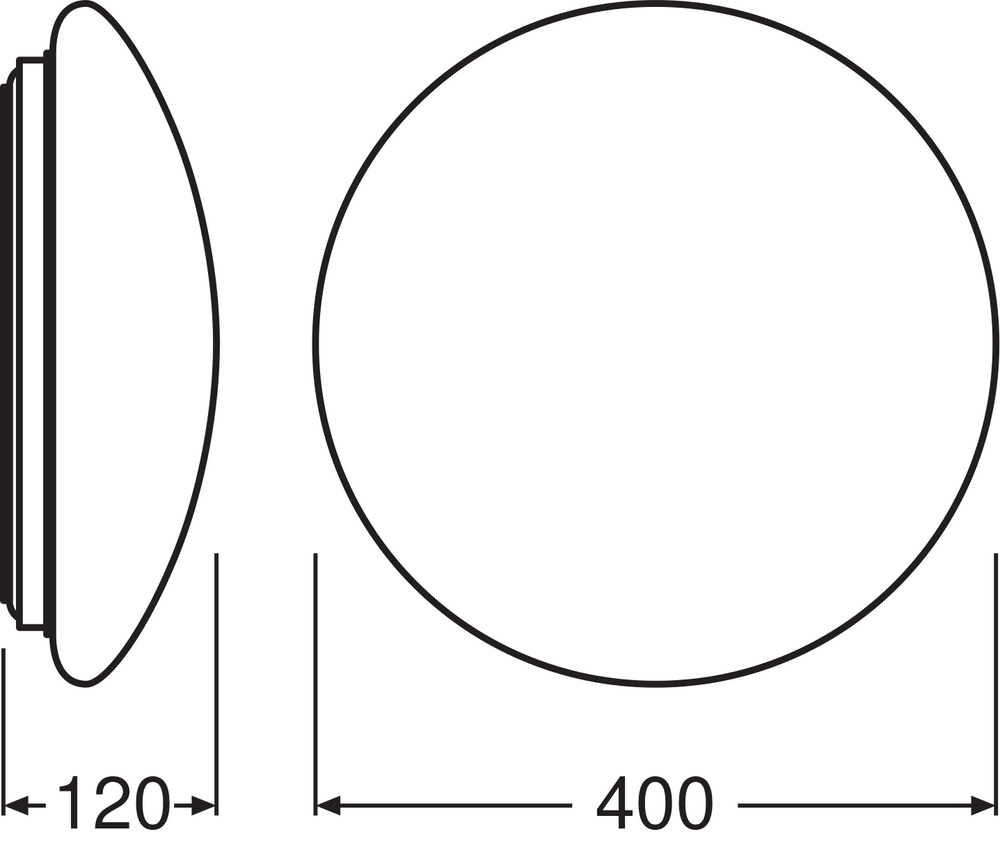 Ledvance LED Bulkhead 24W 1920 Lumen 4000K Kaltweiß Ø400 IP44 Weißes Gehäuse