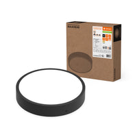 Ledvance LED bulkhead round 9.5W black, 3000K 4000K selectable, 1220 lumens, IP65 IK10 wall ceiling light