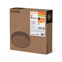 Ledvance LED bulkhead round 9.5W black, 3000K 4000K selectable, 1220 lumens, IP65 IK10 wall ceiling light