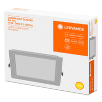 Ledvance LED Downlight Slim Square 12W 3000K Warm White Recessed Ceiling IP20 1020 lumens White