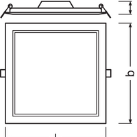 Ledvance LED Einbau-Downlight Slim Square 210 18W 6500K 1530 Lumen IP20 Weiß Innen-Deckenleuchte