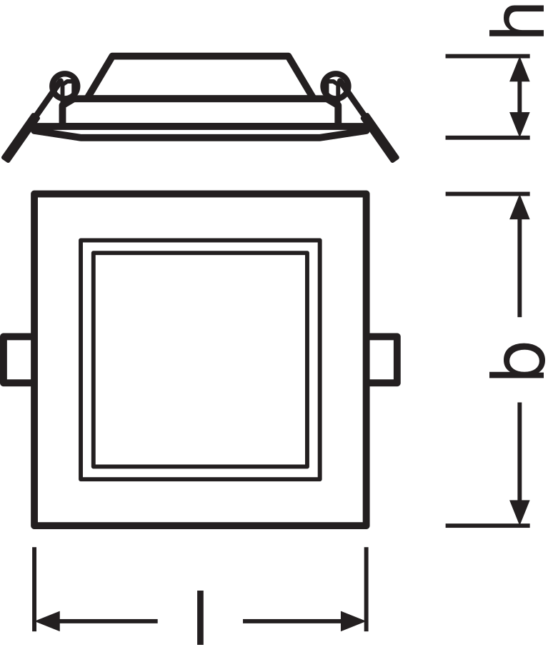 Ledvance LED Einbauleuchte Slim Quadrat 6W 6500K Weiß Deckenleuchte IP20 430 Lumen 118x118mm