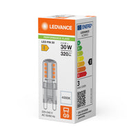 Ledvance LED G9 Pin Bulb 2.6W 4000K Clear 320 lumens 220-240V 300° Non Dimmable Cool White