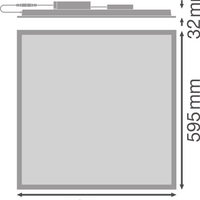 Ledvance LED Panel Comfort 28W 4000K, slim ceiling light, energy efficient office or home lighting